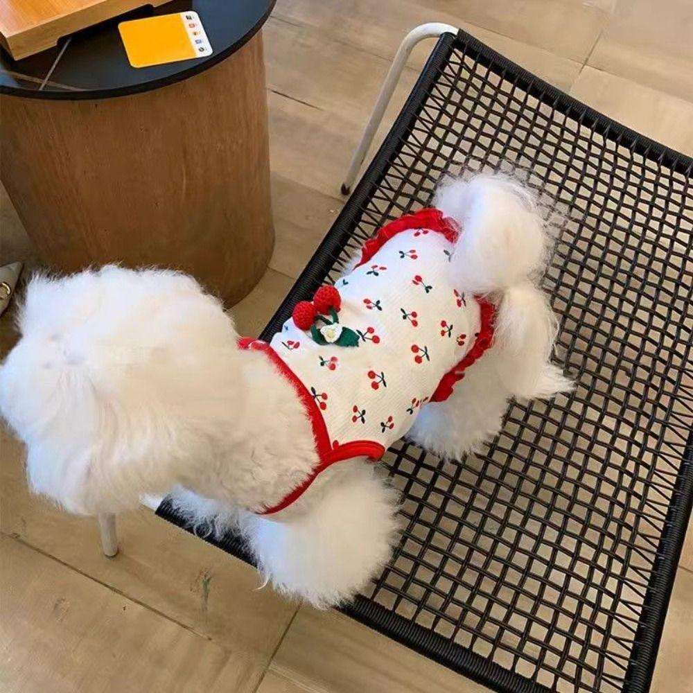

Soft Pet Clothes Cute Dog Vest Pet Dresses Cat Princess Skirt Spring S білий