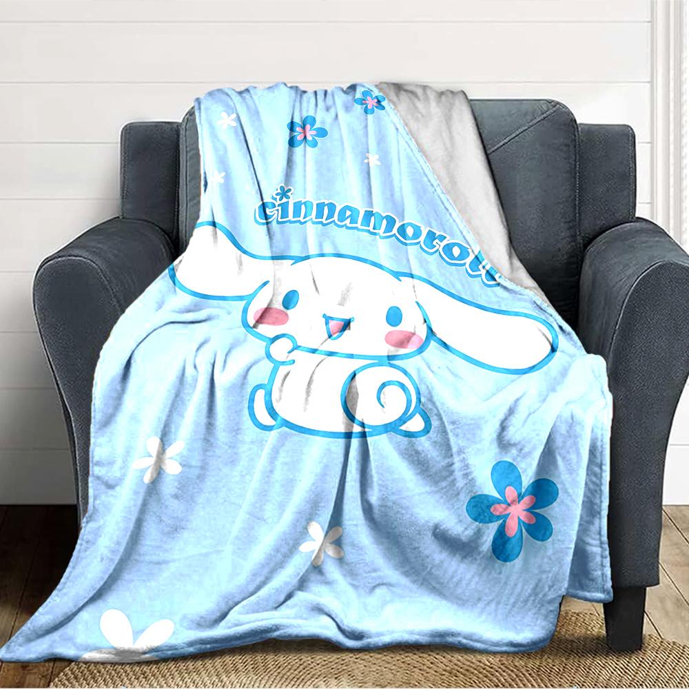 1pc Sanrio Cinnamoroll1 Blanket, Gift, for Men and Women, Soft Blanket, Good for Sofa Bed Couch Travel, Lightweight Flannel Blanket