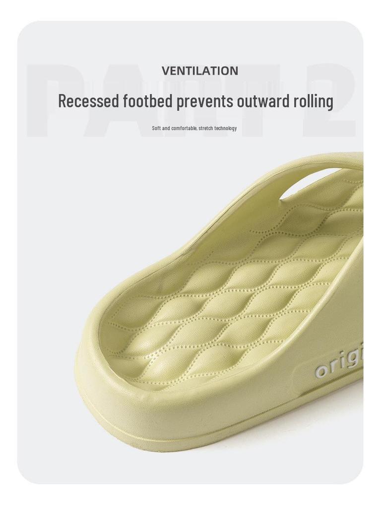 Women's & Men's Thick-Soled Summer Flip-Flops: Non-Slip, Fashionable Home & Outdoor Slippers for Couples