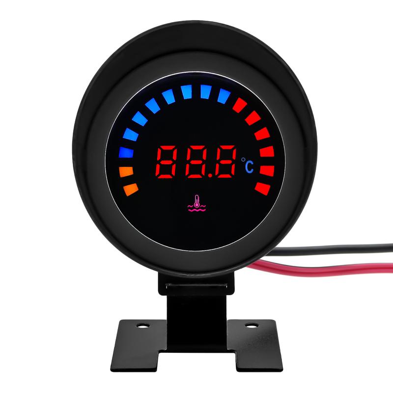 52mm Water Temperature Gauge with Sensor Water Temp Meter Adaptor Joint Pipe Radiator 26-40mm for Petrol Diesel Car 12V24V