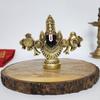 Lord Venkateswara Balaji Idol | Gold-Plated Antique Matte Finish Murti | 3.5 X 4.2 Inch | Tirupati Balaji Statue for Home Mandir, Office & Gifting