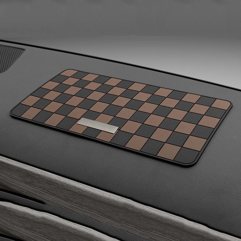 

Heat Resistant Car Non-Slip Mat Key Holder Phone Anti-Slip Storage Pad Auto Interior Mat Key чорний/коричневий