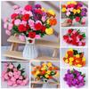 New 12 Heads Artificial Flowers Silk 6 Colors Small Carnation Wedding Arch Decor Carnation