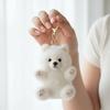 PP Cotton Samoyed Plush Ornaments Lifelike Samoyed Plush Toy  Backpack Decoration