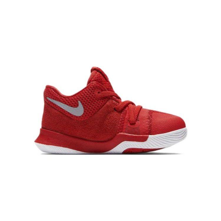 Nike Kyrie 3 Comfortable Versatile Non-Slip Shock Absorbing Durable Support Lightweight Mid-Top Walking Shoes Baby Shoes Red White 869984-601
