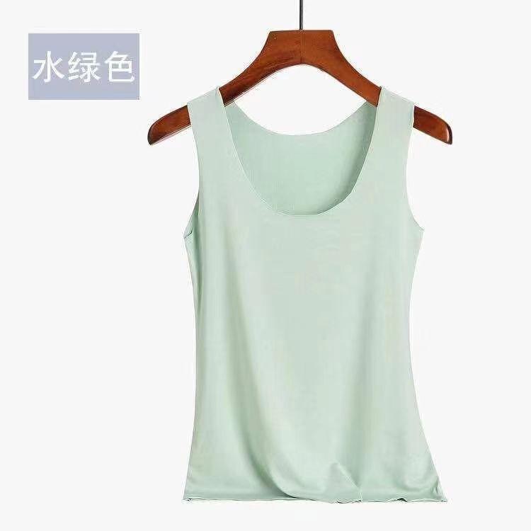 New women's seamless ice silk solid color vest women's inner fashion bottoming shirt suspender summer sleeveless top