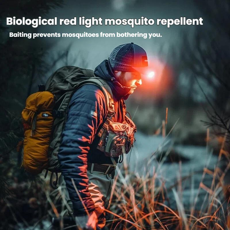 LEM Headlight Fishing Sensing Hat Clip Light Strong Light Super Bright Charging Head Mounted Clip On Long Range Fishing Light