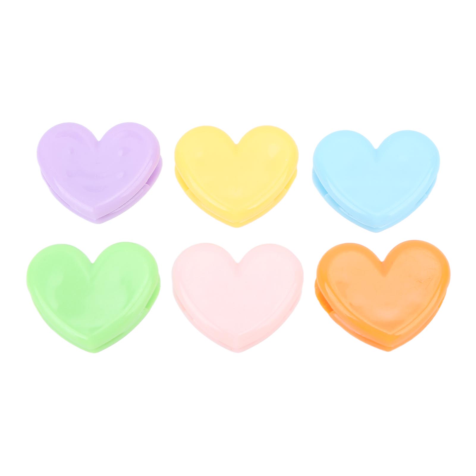 

6 шт. Фотоклипса Цветная клипса Форма сердца DIY Декор Стабильная мини-клипса со шпагатом для фотостены