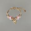 Vintage Butterfly Water Drip Bracelet With Beaded Design For Unisex Fashion Accessory