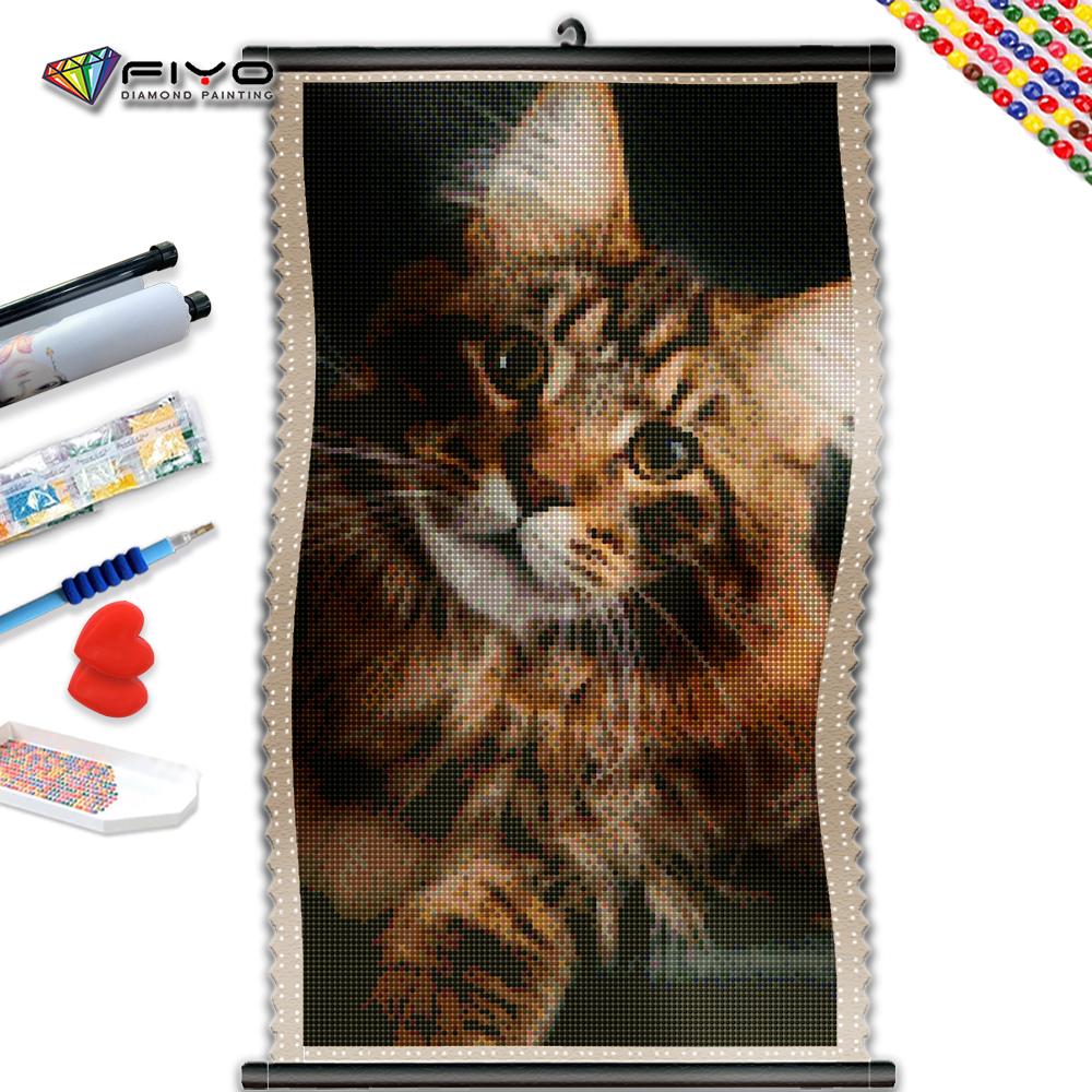 

5D DIY Рамка Алмазная картина милый кот Алмазная вышивка Мозаика Животное Украшение дома