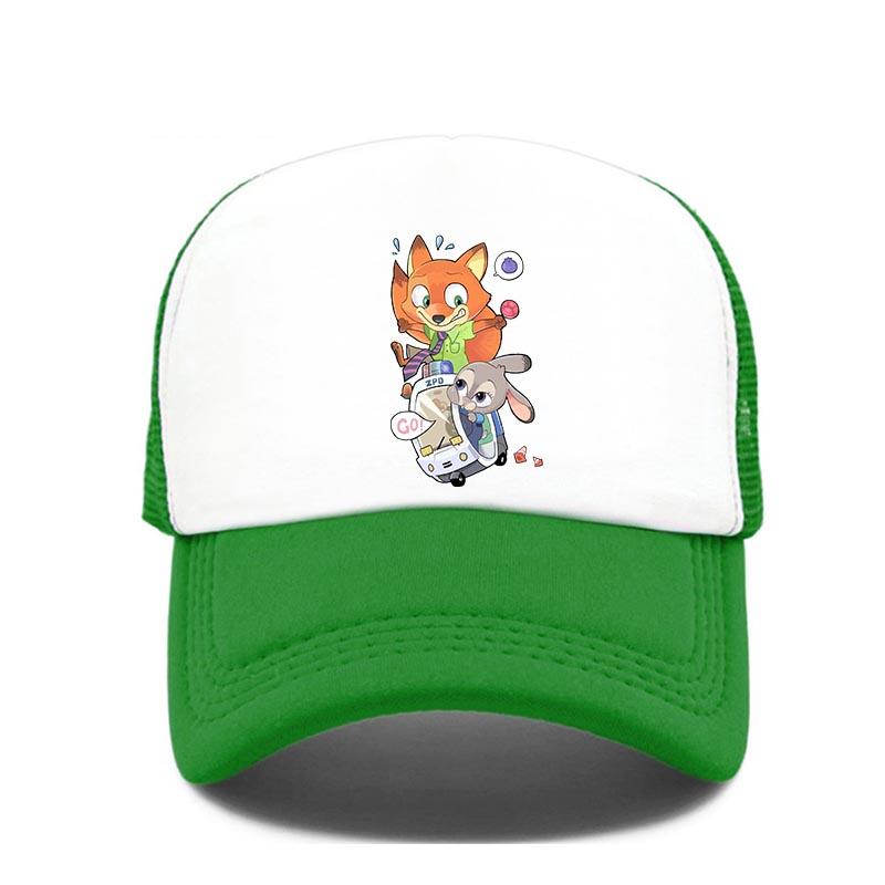 Cartoon Anime Print Baseball Cap Zootopia Judy Nick Sun Mesh Hat Men Women Adjustbale Summer Trucker Hat Outdoor Casual Golf Cap
