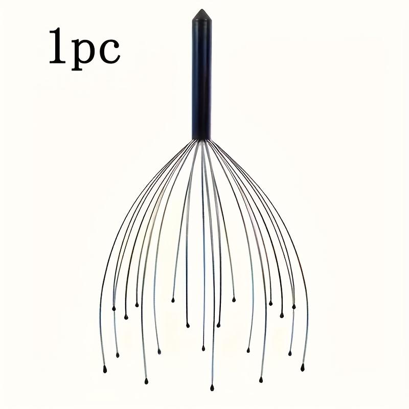 

Массажер для кожи головы с 20 когтями, Экстрактор души, Массажер для кожи головы, Скребок для кожи головы, Осьминогообразный из нержавеющей стали чёрный