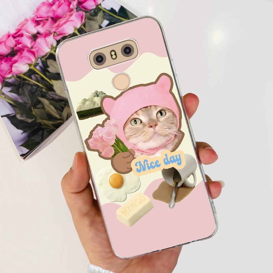 For LG G6 Plus Case LGM-G600K Phone Cases Popular Flower Soft Silicone Clear Protective Shell For LG G6 G 6 LG6 LGG6+ Back Cover