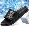 Fashion Summer Fashion Casual Flip Flops for Men New Designer Black Cow Leather Slippers Male High Quality Korean Outwear Slides Men