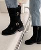 Gisse Nadia Buckle Mid-Calf Boots Gis-45293
