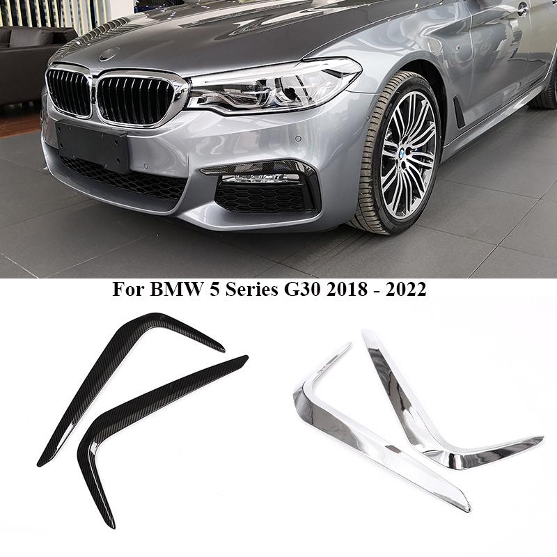Car Front Fog Lights Lamp Eyelid Eyebrows Strips Cover For BMW 5 Series G30 2018 - Left and Right Automotive Exterior Acces