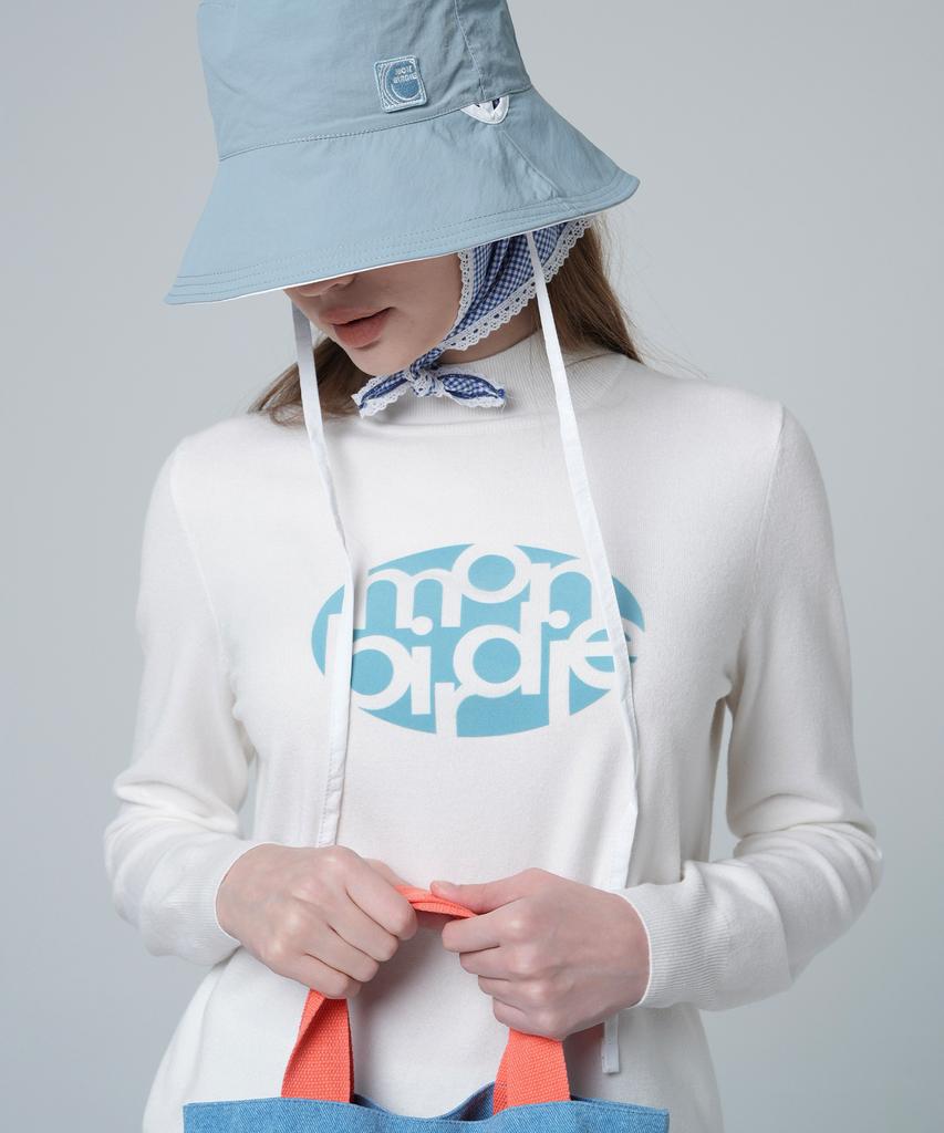 MONBIRDIE GOLF Cloud Mock Neck Long Sleeve Knit Ivory