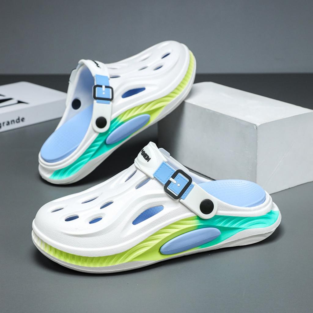 Men's Thick-Soled Perforated Summer Outdoor Comfortable Fashion New Beach Slip-On Sandals for Women