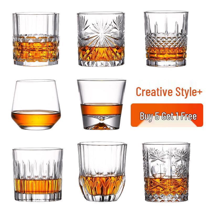 ZISIZ European Style Crystal Whiskey & Beer Glass