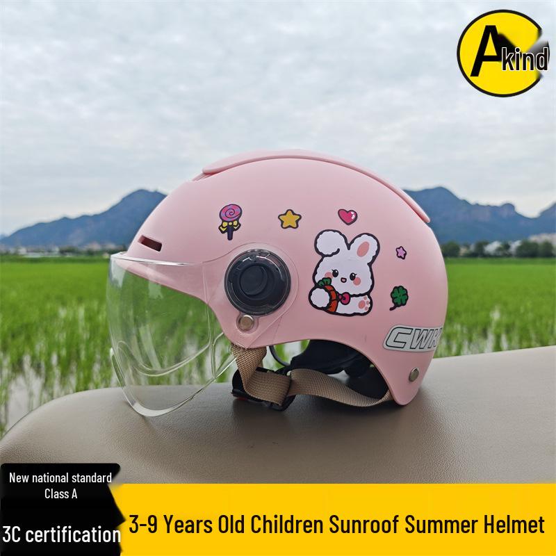 Electric Vehicle Safety Helmet for Kids (Ages 3-9) - Sun Protection for Boys & Girls