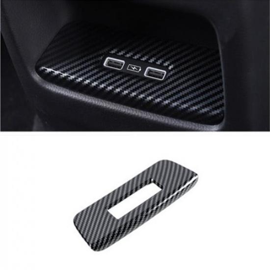 Carbon Fiber Rear USB Socket Charger Panle Trim For Honda CR-V CRV 2023 2024