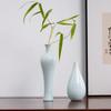 Handmade Retro Celadon Glaze Ceramic Flower Vase - Antique Small Porcelain Holder for Home Decor