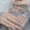 Nail Art White Flat Bottom Special-Shaped Diamond Size Mini Water Drop Love Square Transparent Diamond Jewelry White Rectangular Diamond