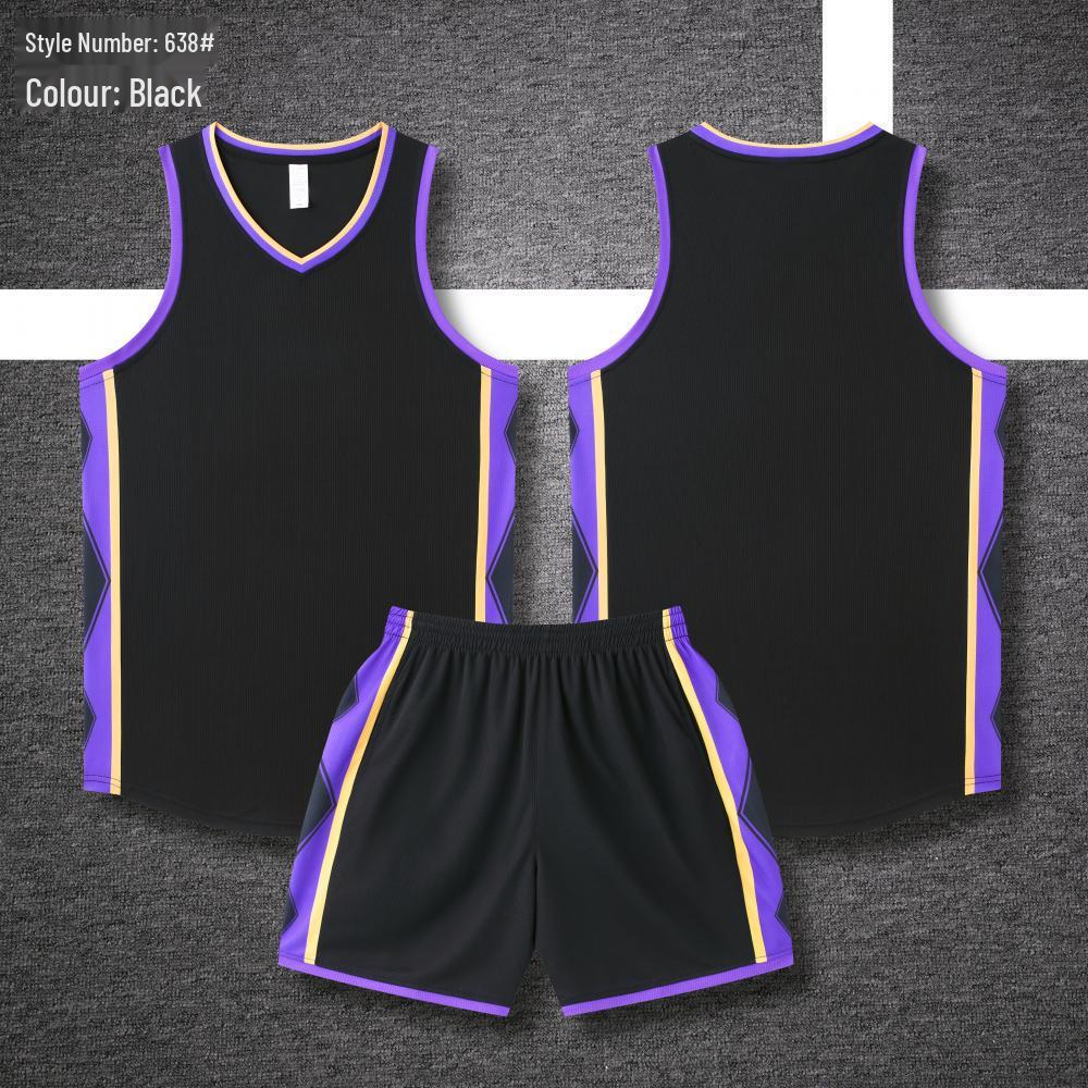 Professional Youth Quick-Dry Basketball Jersey Set - Team Uniform Sportswear XL