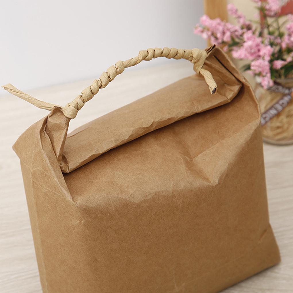 10x Rice Storage Bag Sealable Kraft Paper Bag For Long-lasting Freshness Dried Fruit Flour Bag Etc