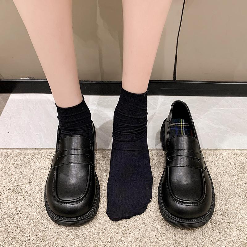 Small Leather Shoes for Women In 2024, New British Style, One Foot, Thin Sole, Soft Sole, Super Soft Single Shoe for Women