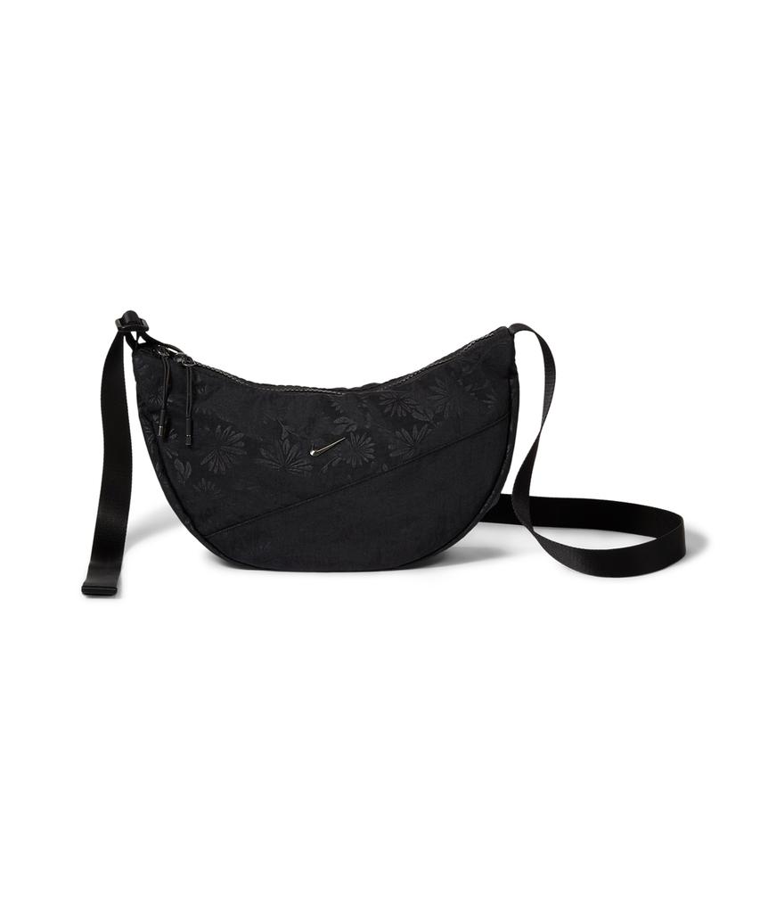 Nike Aura Floral Crescent Crossbody Bag (4L) - Black:Gunmetal / Iq1268-010