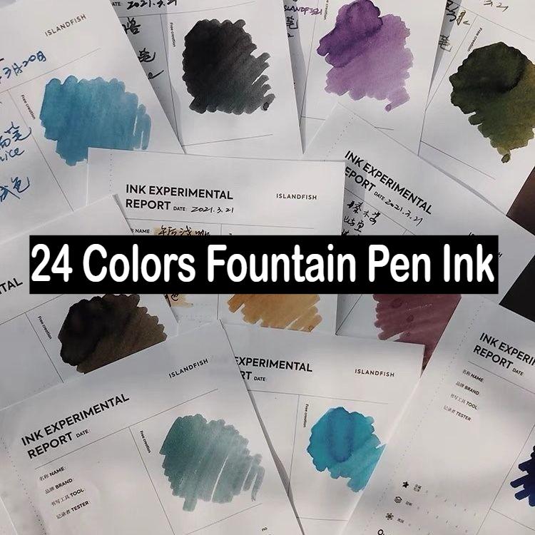 24 Colors 5/15ml Fountain Pen Ink Various Colors Waterproof Dip Pen Ink For Hongdian Jinhao Office School Supplies Stationery