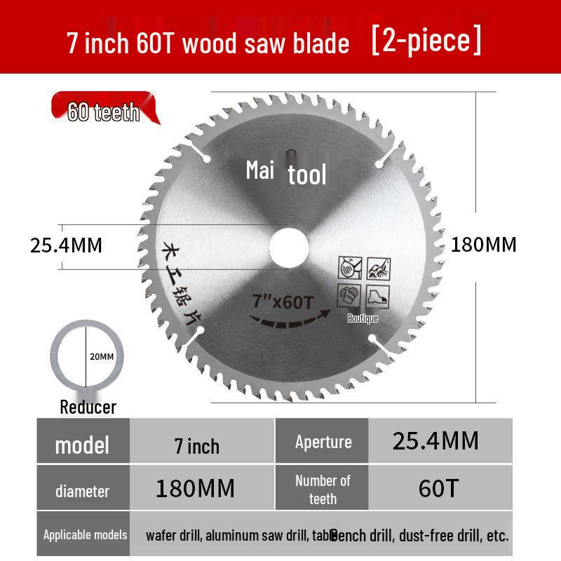 High Hardness Aluminum-Wood Dual-Purpose Saw Blade with Sharp Alloy Teeth for Woodworking and Ecological Boards