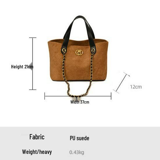 Retro Matte Suede Shoulder Bag - 2026 Commute Tote and Handbag