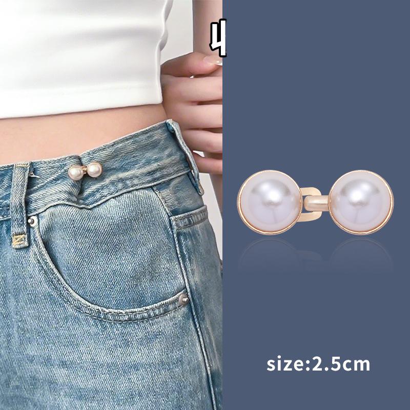 Waist Tightening Tool No Drill Adjustable Buckle for Pants Hidden Button Size Reducer Invisible Fastener Clothing Clip Easy Use Beltless Adjuster
