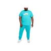Nike Sportswear Logo Print Comfortable Versatile Crew Neck Short Sleeve T-Shirt Men Tops Blue FZ9996-345