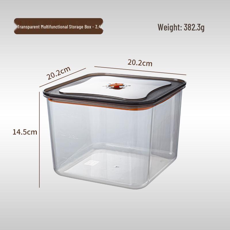 Clear Plastic Kitchen Storage Jar for Cereal and Grains