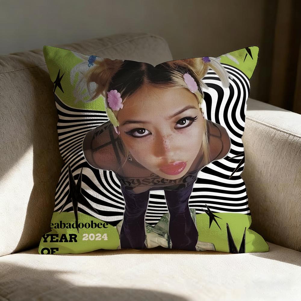 B-beabadoobeeS SINGER Pillow Case Linen Pillow Covers Cover For Couch Living Room Bench Patio Floor Linen Home Decor