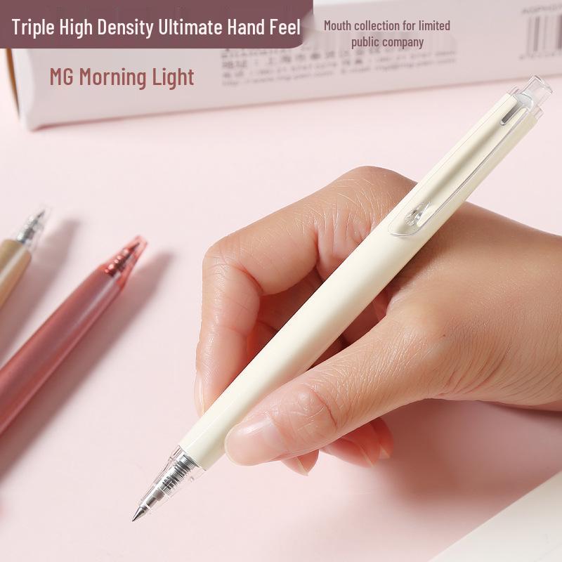 MG AGPH3701 Click Ballpoint Pen, 0.5mm Black Bullet Tip, High-Density Signature Series