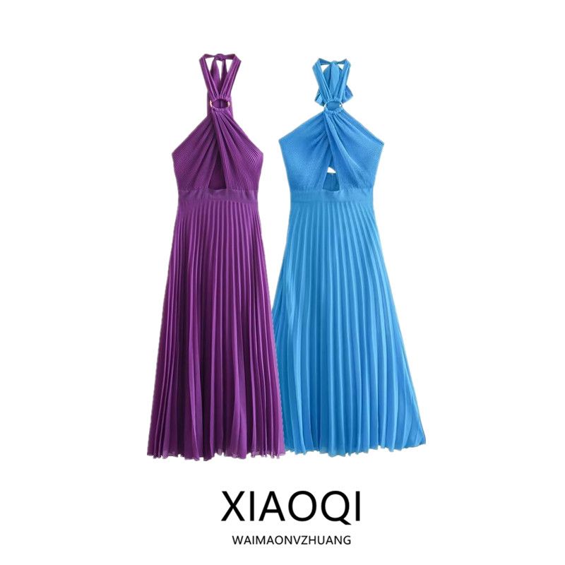 Summer New Fashion Trendy Hanging Collar Dress