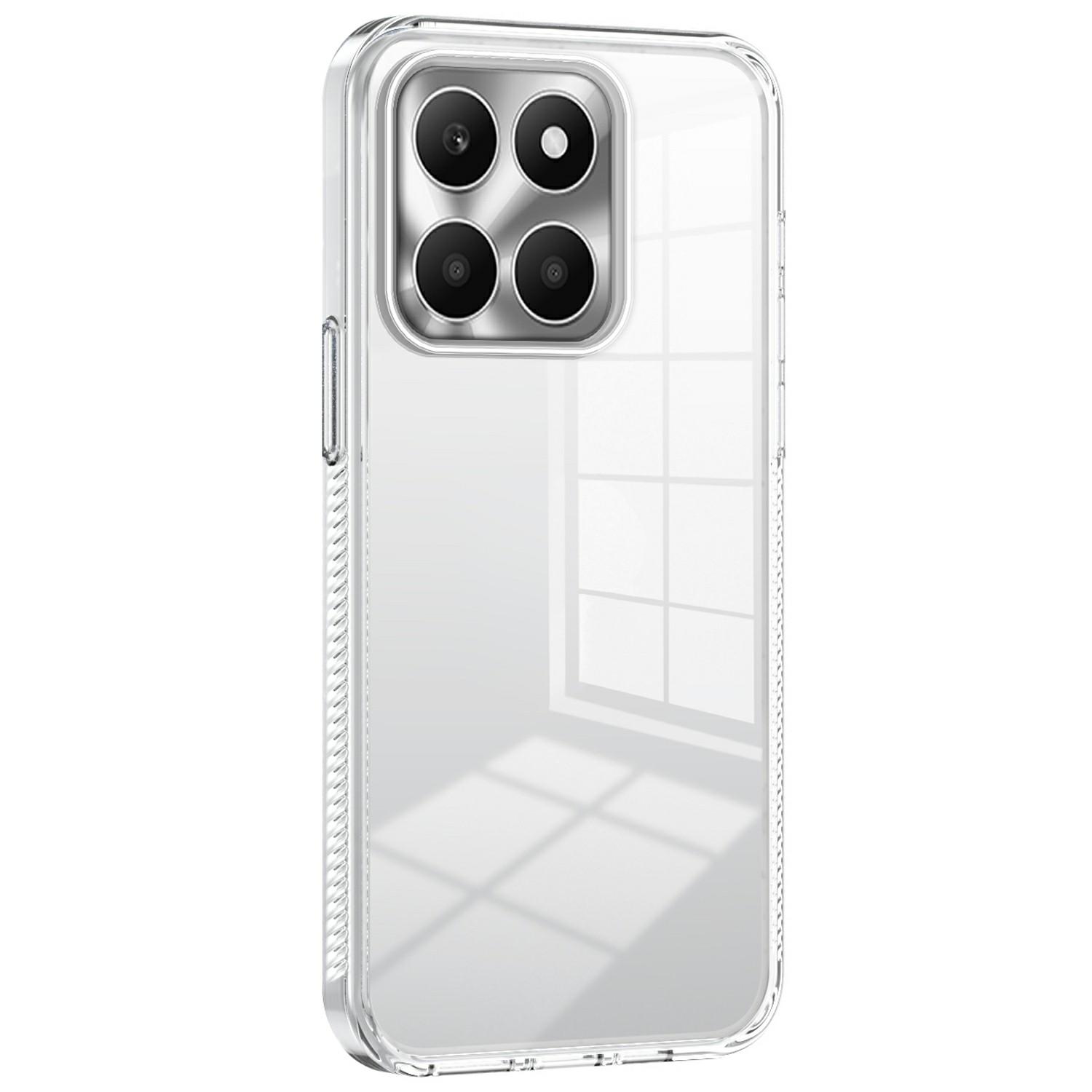 

For Honor X6a 4G Clear Phone Case TPU PC Anti-Slip Drop-Proof Back Cover Transparent