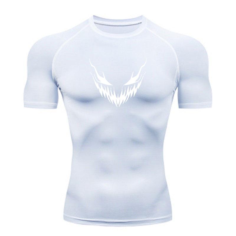 Men's Compression Fitness Sports T-Shirt, Carnage Grin Sharp