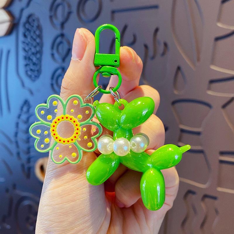 New Balloon Dog Keychain Models for Girls Sweet Style Balloon Dog Phone Chain Key Buckle Accessories Bag Pendant Toys New