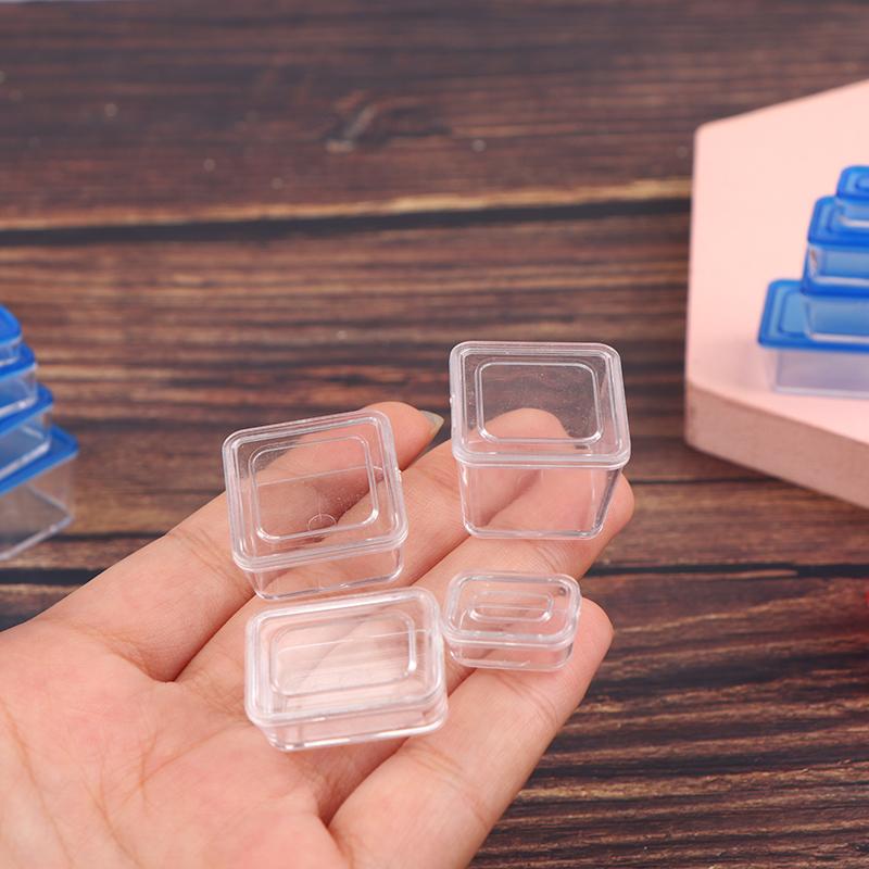 4 Stück 1/12 Puppenhaus Mini Frischhaltebox Brotdose Modell Küchengeschirr