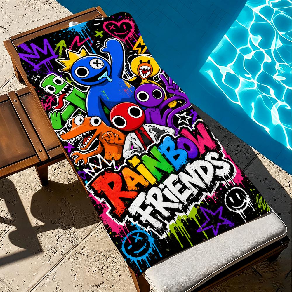 Game R-Rainbow Friends Towel Towel Beach Towel, Quick Drying Absorbent Bath Towel for Swim,Gym,Camping,Outdoor Hot