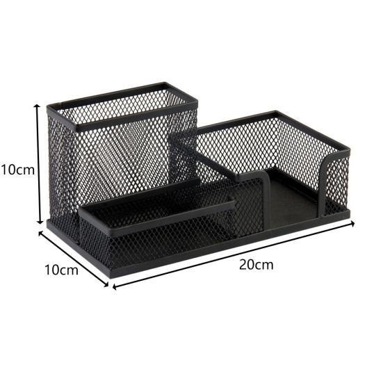 Metal Mesh Desktop Pen Holder Organizer Office Home Stationery Storage Case