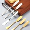 Stainless Steel Cheese Cutter Jam Spreader Cutter, Multi-purpose Kitchen Tool with Curved Butter Blade, Easy Cleaning Dessert for Bread And