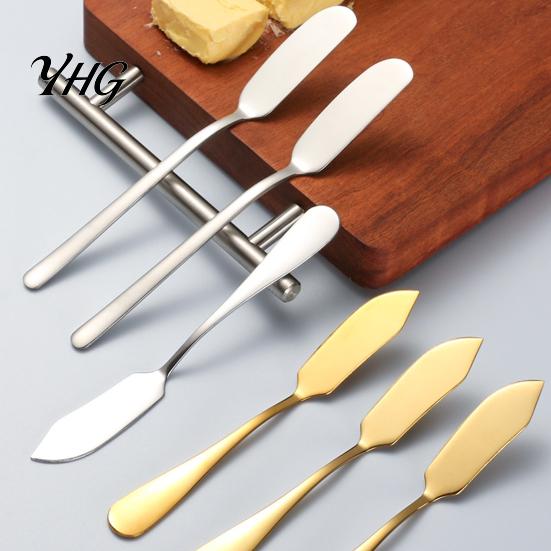 Stainless Steel Cheese Cutter Jam Spreader Cutter, Multi-purpose Kitchen Tool with Curved Butter Blade, Easy Cleaning Dessert for Bread And