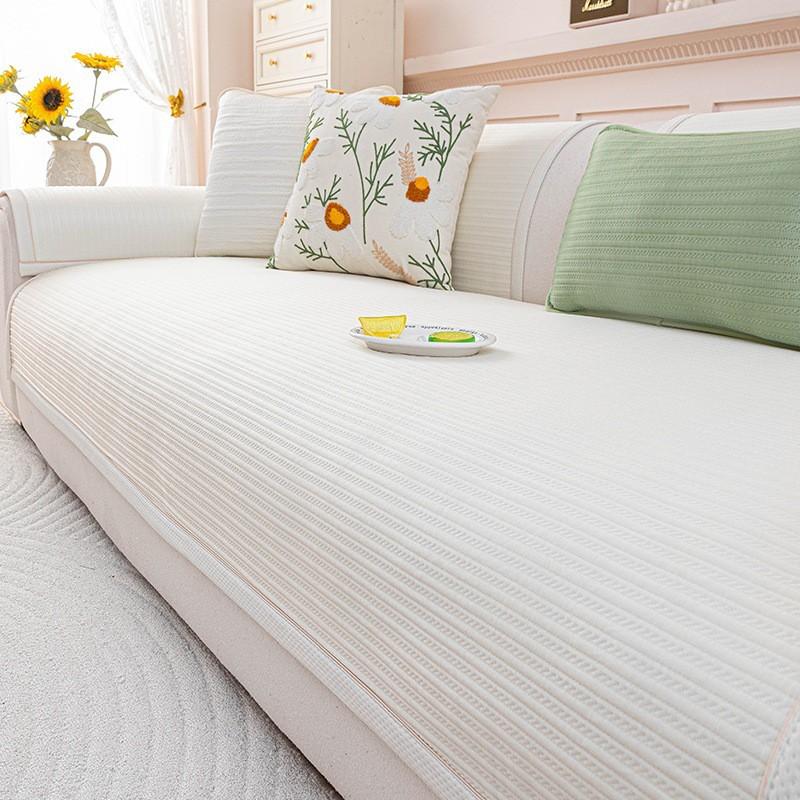 Cooling Ice Silk Sofa Cover Slipcover Non-Slip Seat Pad Living Room Couch Cushion Mat