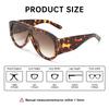 New Oversized Ladies's Pilot Sunglasses Vintage Double Bridge Sun Glasses Ladies Trendy  Design Outdoor Shades UV400 Eyewear